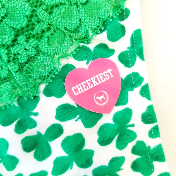 Victoria's Secret PINK Vintage Lace Rhinestone Crystal Low Rise Thong Panty NWT - Picture 6 of 12